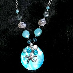 Seashell & Starfish Turquoise Necklace